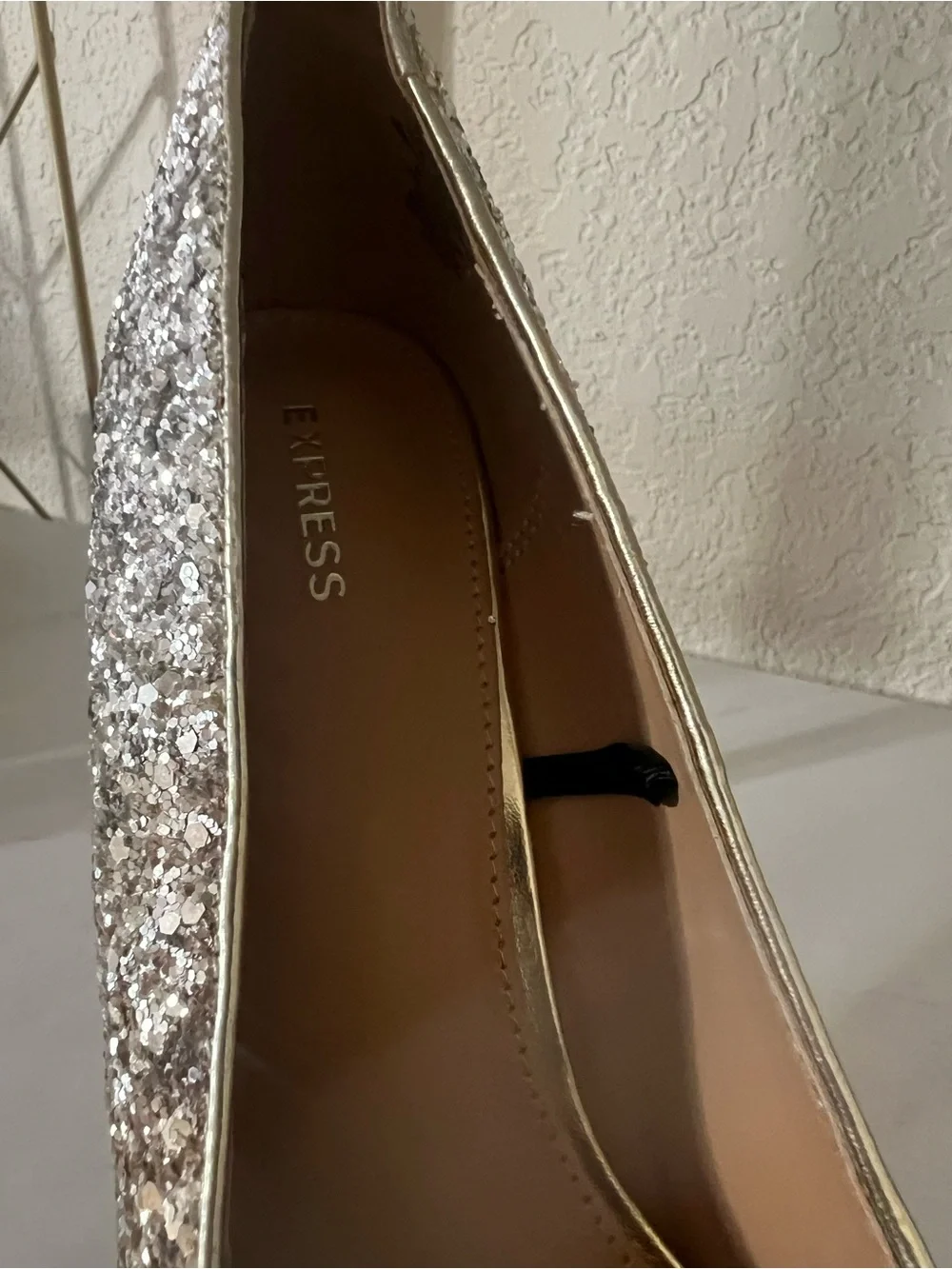 NEW Glitter Ombre Pointed Toe Pumps - Silver to Gold Heels